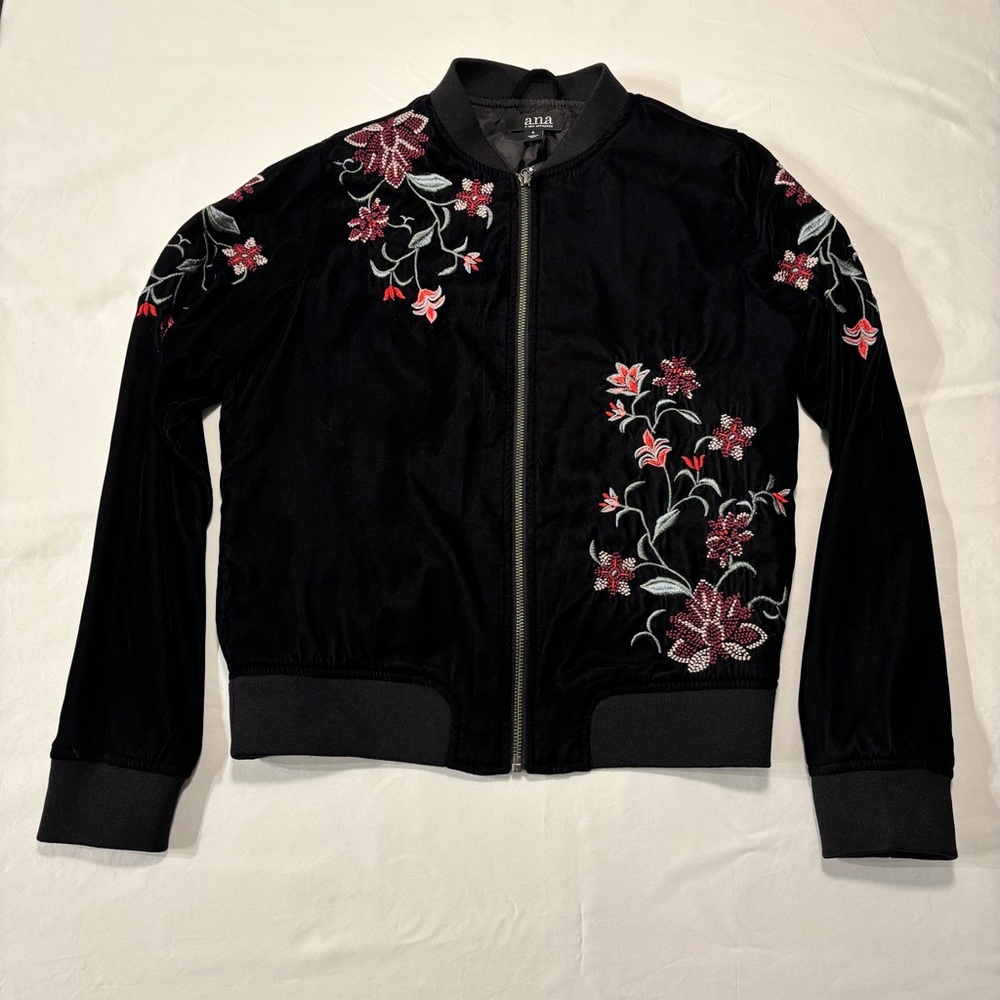 Embroidered Velvet Black Jacket